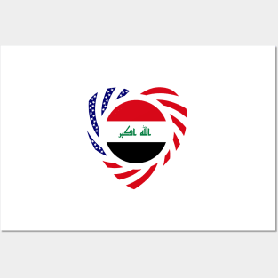 Iraqi American Multinational Patriot Flag (Heart) Posters and Art